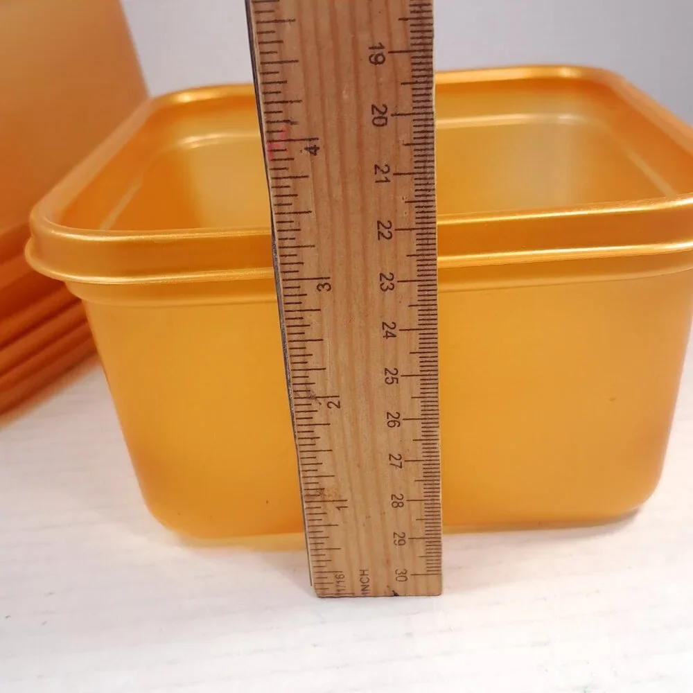 Ziploc‎ plastic Containers Gold Medium Square 5 cup x3 Limited Edition Holiday